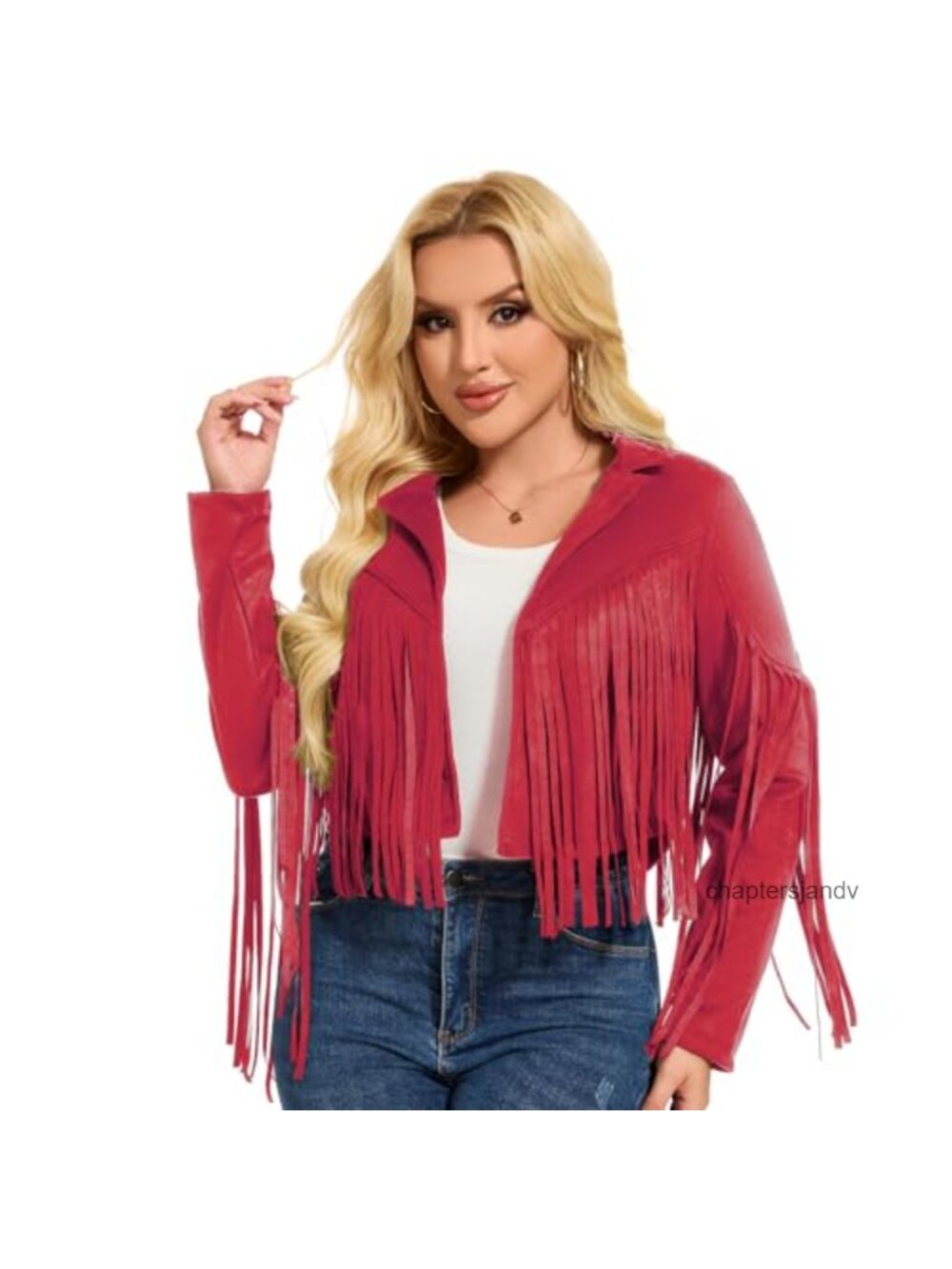 Faux Suede Fringe Jacket Womens Fitted Motorcycle Coat Western Hippie